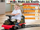 Sturdy PP 2 in 1 Track Ride On Train, 7.2FT Circular Track Easy Assembly Ideal Gift for 3 Kids 85520445