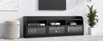 ZUN Sleek & Modern Design TV Stand with Acrylic Board Door, Chic Elegant Media Console for TVs Up to 02568385