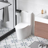 1.1/1.6 GPF Dual Flush One-Piece Toilet, Button on Tank top S-trap 12 inches, Elongated Bowl with W3192P272957