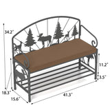 Shoe Rack Bench for, Industrial Bench, Rustic Shoe Rack for Small Spaces, Upholstered W2167P225266