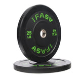 ZUN Weight Plates, Rubber Bumper Plates, 2 Inch Steel Insert 25lb Bundle Options Available for Home Gym 81271637