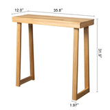 35.8 Inch Solid Wood Console Table for Entryway, Sofa Table Narrow Entryway Table for Hallway, 82393276