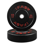 ZUN Weight Plates, Rubber Bumper Plates, 2 Inch Steel Insert 55lb Bundle Options Available for Home Gym 74963763