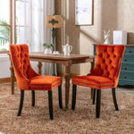 ZUN Modern, High-end Tufted Solid Wood Contemporary Velvet Upholstered Dining Chair with Wood Legs 70319788