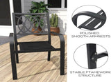 Chair 2 - Heavy-Duty Metal Chair 350LB Capacity, Ergonomic Breathable Patio Chair - 30 Min Assembly, 88304670