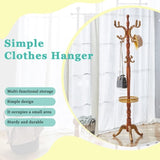Crabapple Colored Solid Wood Hanger, Modern And Simple Coat And Hat Rack, Resin Stainless Steel W1151P276818