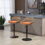 ZUN COOLMORE Modern Swivel Bar Stools Set of 2 Adjustable Counter Height Chairs with Footrest for W39594824