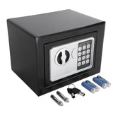 Mini Wall-in Style Electronic Code Metal Steel Box Safe Case 17EF Black 61958008