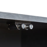 64-Inch Wavy TV Cabinet, Round Sideboard, Wooden Vertical Stripe Storage Cabinet, Aluminum Door 24647726