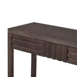 U_STYLE Ash Veneer Modern Style Console Table, Striped Design, Suitable for Entryway, Corridor, N711P230810D