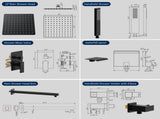 Male NPT Shower Faucet Set, Waterfall Shower System for Bathroom, High Pressure 10" Rain Shower Head 55134749