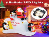 6 Feet Penguins and Santa Decoration 91721831