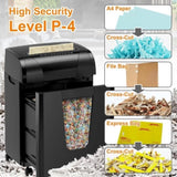 Paper Shredder, 18-Sheet Cross Cut Level P-4, Shred Paper/Credit Card/CD, with Large Pull Out 18301948