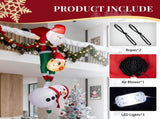 7.5FT Lighted Christmas Inflatable Decoration, Inflatable Hanging Santa & Reindeer & Snowman, Funny 27715236