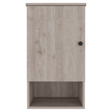 ZUN Medicine Single Door Cabinet 28" H, One Shelf, Two Interior Shelves, Light Gray B097132902