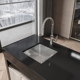 Stainless Steel Kitchen Sink, 18x18 Single Bowl, Undermount HandmadeSink in Brushed Nickel, with 28630529