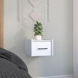 Boa Floating Nightstand , End Table, Side Table Wall-Mounted Single Drawer Design with Handle- White B200137812