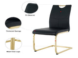 Modern Dining Chairs with Faux Leather Padded Seat Dining Living Room Chairs Upholstered Chair with W210127294