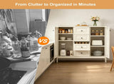 40.16'' Storage Sideboard Buffet Cabinet, Freestanding Accent Cabinet with 4 Drawers & 2 Doors, W3387P487623