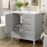 ZUN 30" Bathroom Vanity , Modern Bathroom Cabinet with Sink Combo Set, Bathroom Storage Cabinet with a WF321698AAE