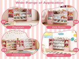 Pink Kids Toy Organizer with 8 Storage Bins, Anti-Tipping Design Open Shelves Cabinet for 3 Years 11264051