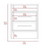 Rowley 2-Drawer 1-Shelf Rectangle Nightstand Light Grey B06280356