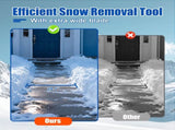 30" Heavy Duty Snow Shovel with Wheels, Garvee Adjustable Angle Height Ergonomic Handle, Sidewalk 36510011