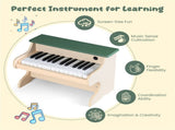25-Key Kids Piano Keyboard - Realistic Sound & Finger-Sized Keys, Wooden Educational Toy for 3 90415903