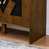 60" Mid Century Modern Sideboard Buffet Cabinet with Storage, TV Media Console, Storage Cabinet with W1801P288502