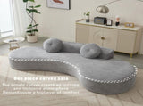 105.5''Curved Sofa, Modern Minimalist Sofa, Cloud Couch Sofa 3-4 W2108P196831
