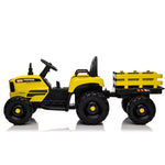 ZUN Ride on Tractor with Trailer,12V Battery Powered Electric Tractor Toy w/Remote Control,electric car 75043347