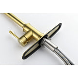 Single Handle High Arc Pull Out Kitchen Faucet,Single Level Stainless Steel Kitchen Sink Faucets W2287141939