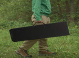6 ft Fold-in-Half Bench with Carrying Handle, Steel Frame, Black 91882302