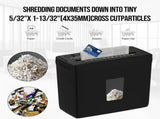 Paper Shredder for Home Use,5 Sheets Small Crosscut Paper Shredder,P-4 Security Level with 46631976