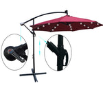 ZUN 10 ft Outdoor Patio Umbrella Solar Powered LED Lighted Sun Shade Market Waterproof 8 Ribs Umbrella W65627956