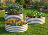 Round Galvanized Steel Raised Garden Bed 242411.5 In Outdoor Planter for Vegetables Herbs Flowers 33822386