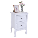 Country Style Two-Tier Night Table Large Size White 29520852