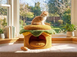 Cheeseburger Theme Cat Nest , Cute Burger Shape with Fried Chicken Plush Toy, No 89390808