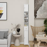 ZUN Tall Slim Bathroom Storage Cabinet, 71" Freestanding Bathroom Cabinet with 1 Drawer, 2 Doors and 4 W282P154459