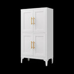 ZUN White Metal Kitchen Storage, Kitchen Pantry Storage with Doors and Shelves, Storage W328P194192