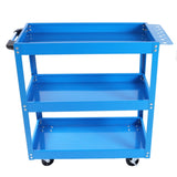 ZUN Tool Cart, 3-Tier Rolling Mechanic Tool Cart, Heavy Duty Steel Utility Cart with Lockable Wheels, 81405601