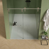 56"-60"W x 70"H Frameless Door, Sliding Door, Premium 5/16" Thick Tempered Glass W2011P198050