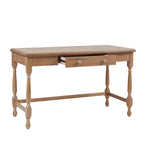 ZUN Solid Wood Desk with 1 Drawer and turned legs B03549013