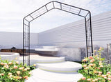 Metal Garden Arch L56.3'' x W16.93'' x H94.5'' Climbing Plants Support Rose Arch Outdoor Black 14900474
