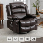 ZUN Massage Swivel Rocker Recliner Chair with Vibration Massage and Heat Ergonomic Lounge Chair for W1807P172340