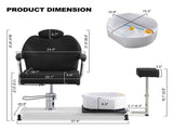 Pedicure Station Chair W/Footrest and Foot Basin, 360 Swivel Reclining Pedicure Chair w/Hydraulic 22388974