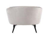 Claire Contemporary/Glam Black Steel and Silver Velvet with Gold Steel Accents by B202P223460