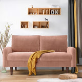56.3" Velvet Round Arm Apartment Loveseat 72506395