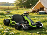 Green 24V Kids Go Kart 7.5 MPH with Slow Start, Adjustable Seat for Lawn Play 12561171