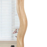 Solid Wood Wavy Mirror-Natural-Wood Vanity Mirror Wall Decor 42" x 42" Modern Mirror Wall Decor for W1445P189555